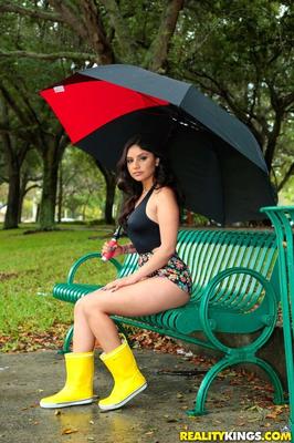 Yellow rubber boots play