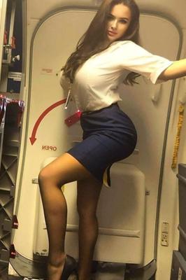 Simona, hot stewardess with great body and sexy legs