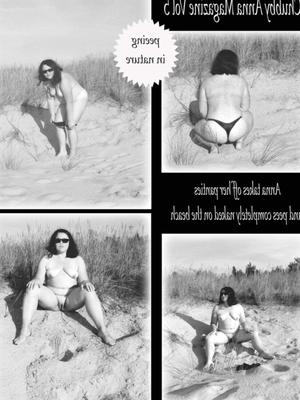 Chubby ANNA MAGAZINE vole pipi sur la plage