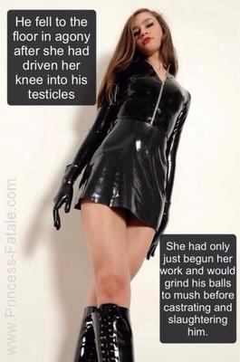 Ballbusting, castrating and killing - evil women!