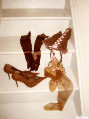 Damenduft, Damenschuh und Feinstrumpfhose (Pumps, pantyhose)