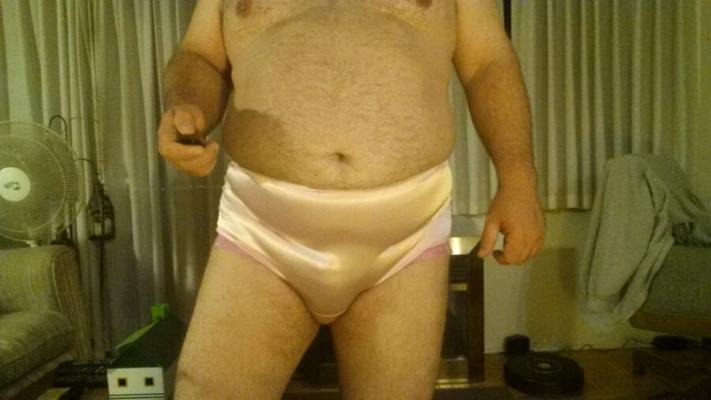 me in my new satin panties