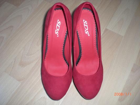 Rote weiche High Heels