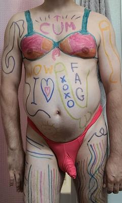 Perdedor Fagot BodyWriting SissyFagotLola Humilhação