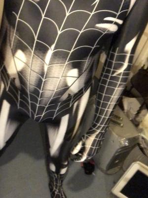 Glänzender Spidergirl-Zentai-Anzug