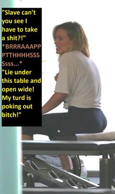 Hilary Duff Scat Slave na academia