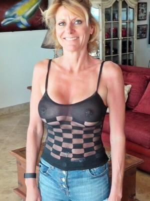 Moms seduce - braless and see-thru