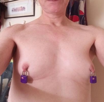 Purple Nipple Padlocks