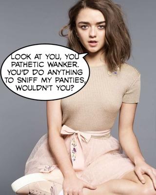 Maisie Williams humiliation captions