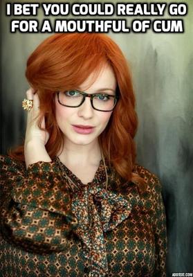 Christina Hendricks Anweisungen zum Spermaessen