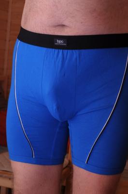 boxer long bleu