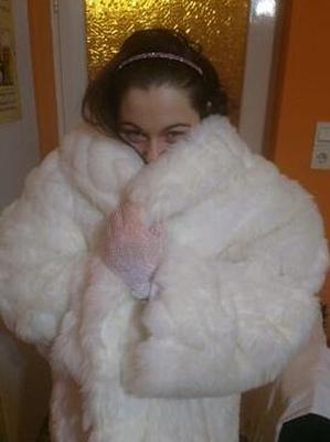 My bitch in fur coat