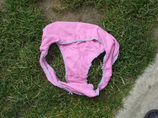 Knickers iv found outside, i think the same girl leaves them for