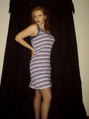 kandi - black stockings striped dress