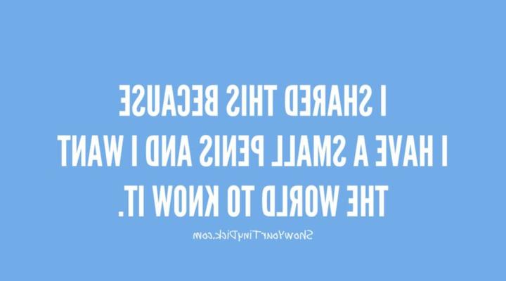 Señal de pene pequeño para humillación y exposición