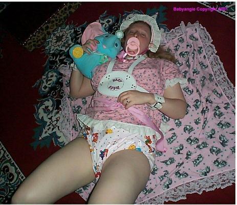 Baby Angie - винтажный ABDL - подгузник