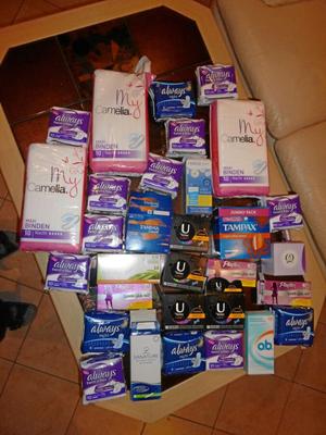 serviettes et tampons que j'utilise