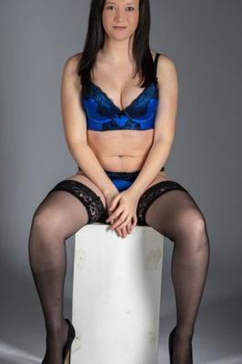 Scottish brunette lingerie Stockings Heels