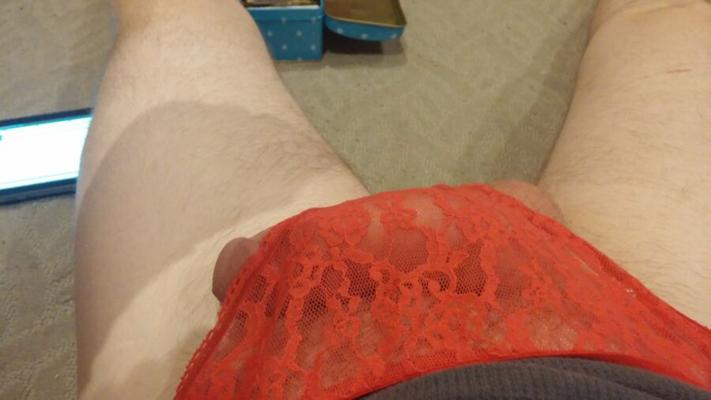 red lace panties