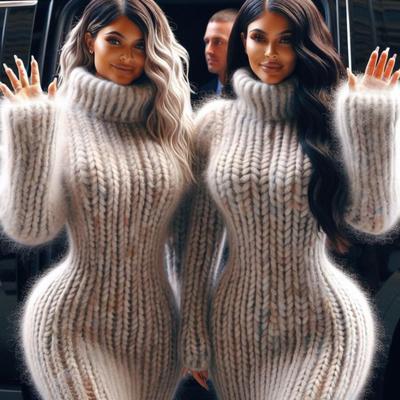 Kim Kardashian und Kylie Jenner wünschen Ihnen ein flauschiges W