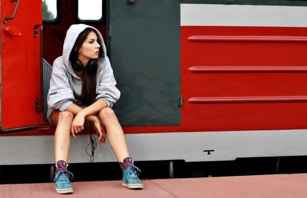 Girls in sneakers and trainers