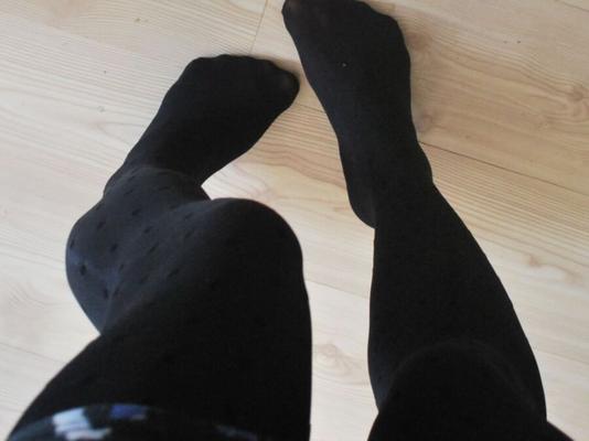 New black opaque tights for winter