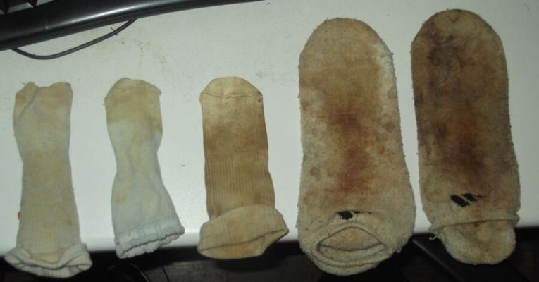 My smelly dried cum crusty jizz sock collection. JIZZ SOCKS