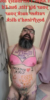 SissyFaggotLola Body Writing Exposure