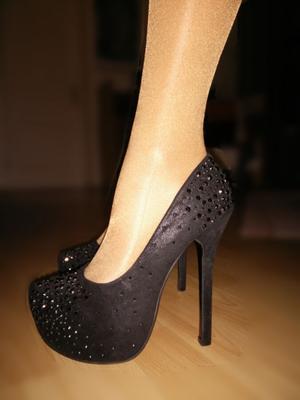 My brand new black platform heels