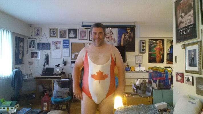 My new canada flag one-piece swimsuit