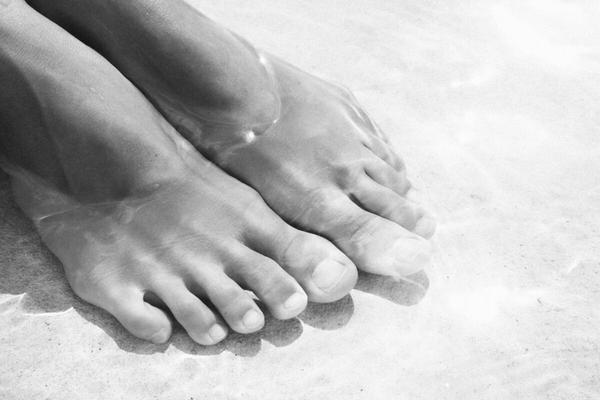 Sélection fétichisme des pieds en noir et blanc