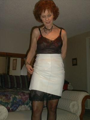 White Leather Skirt