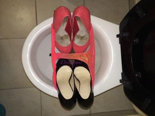 Cum and piss in sister in law shoes