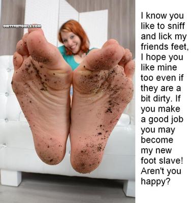 Dirty feet caption