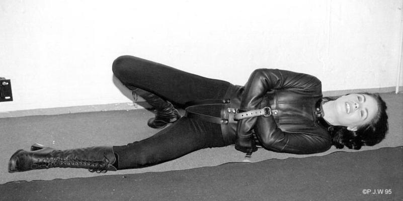 Leather latex bondage