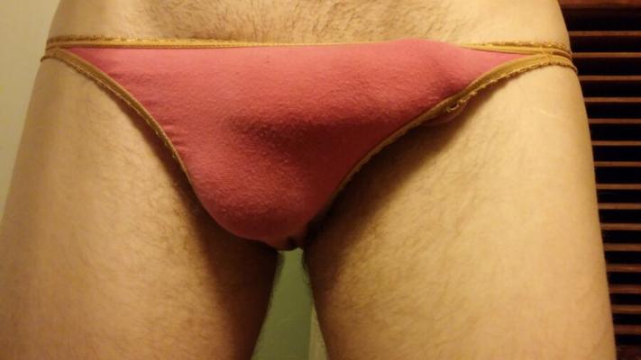 red string bikini panties