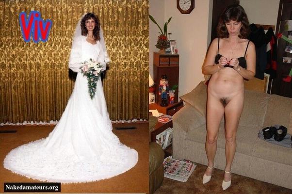 Wedding Dress then not Brides dressed undressed