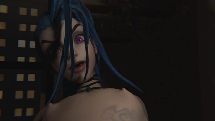 League of Legends - Jinx footjob - pornografia 3D