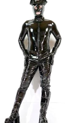 black pvc catsuit