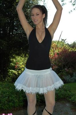 kate - ballerina in white pantyhose