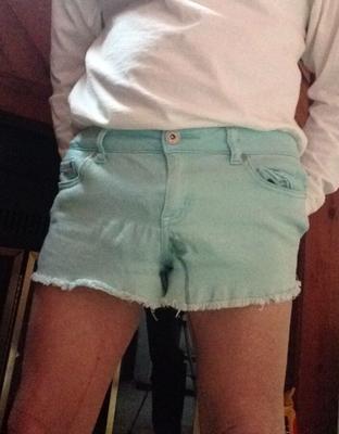 Acidente usando meus shorts