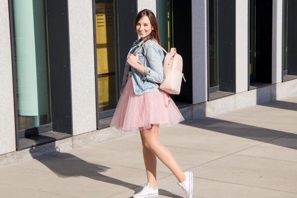 Girl in trainers