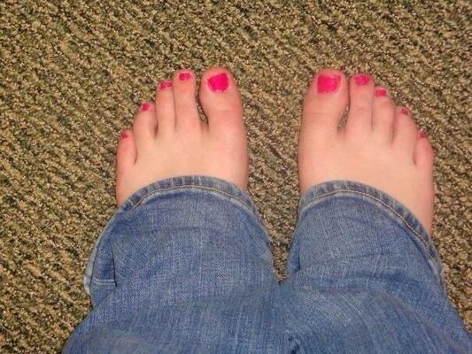 Pink toenails