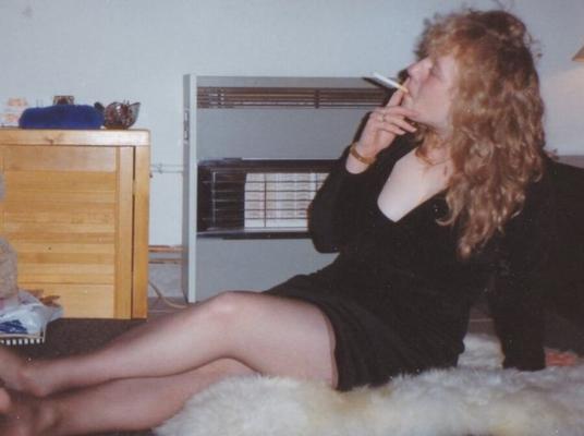 Vintage Polaroid Smoking Milf