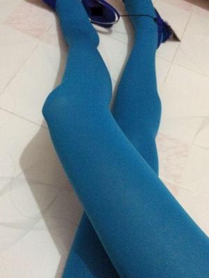 blue pantyhose