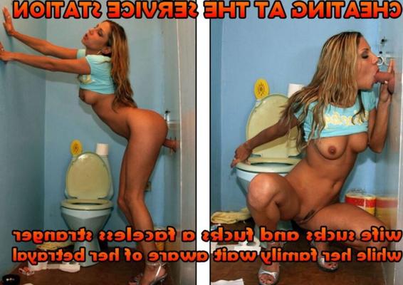 Betrügende Frau an der Raststätte Gloryhole