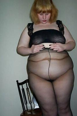 BBW - Pantyhose Covered Bellies