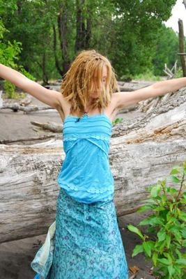 hippie goddess hannah cute blonde dreadlocks outdoors part