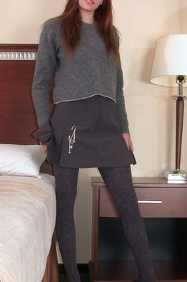 ella - schoolgirl gray pantyhose