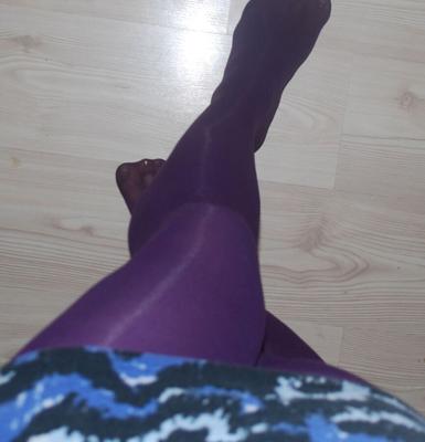 Starting a new week in purple opaque stockings